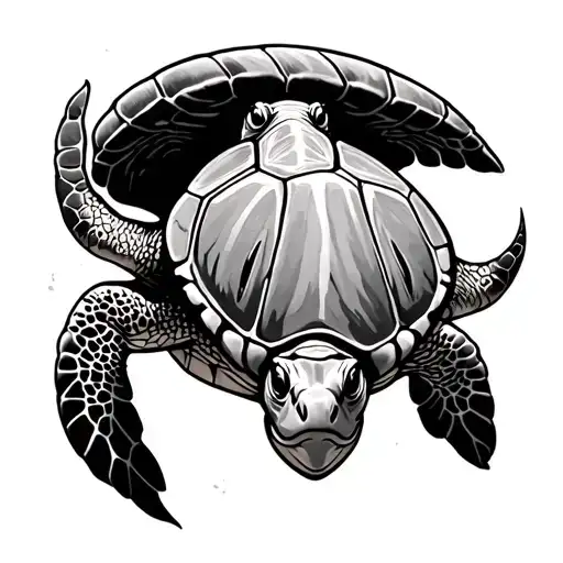 Boat At The Bottom Of The Sea Turtle