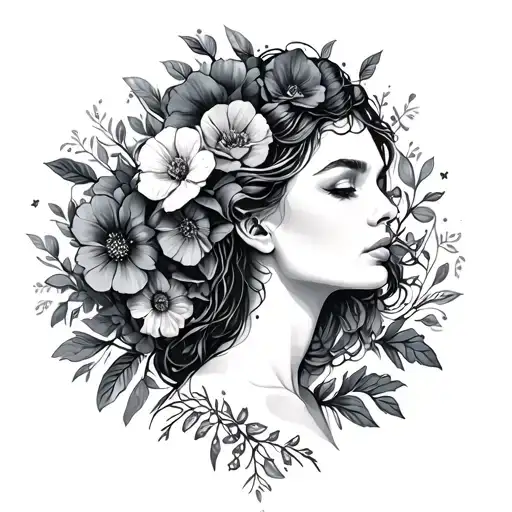 Woman Made Of Flowers