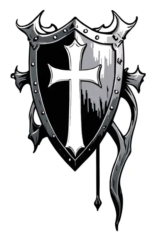 Shield With Cross