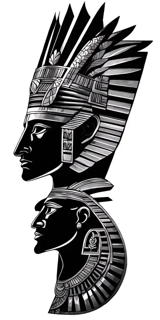 Osiris With Ra And Horus With Egiption Filling Showing