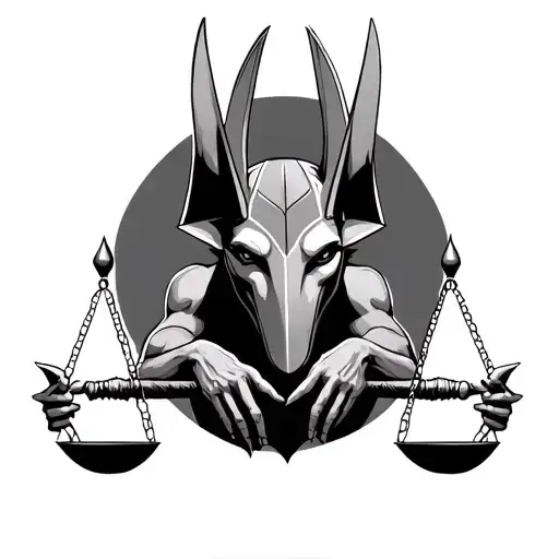 Anubis Holding The Balance