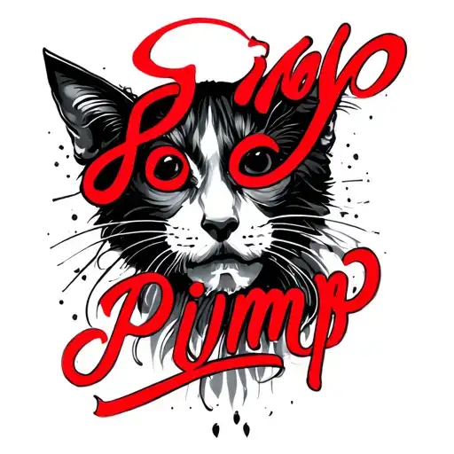 Pimp In Red Cursive Writing