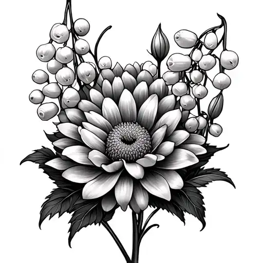 Chrysanthemum And Lily Of The Valley