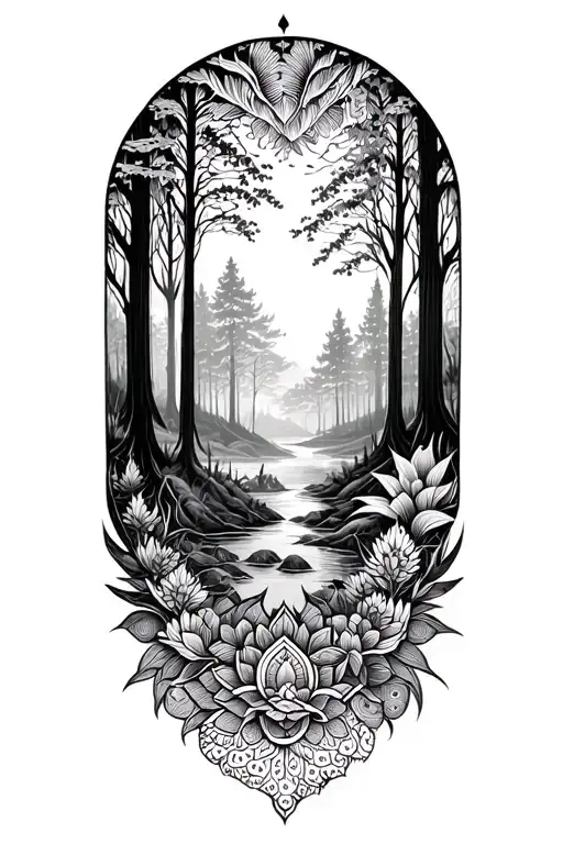 Mandala Forest Scene