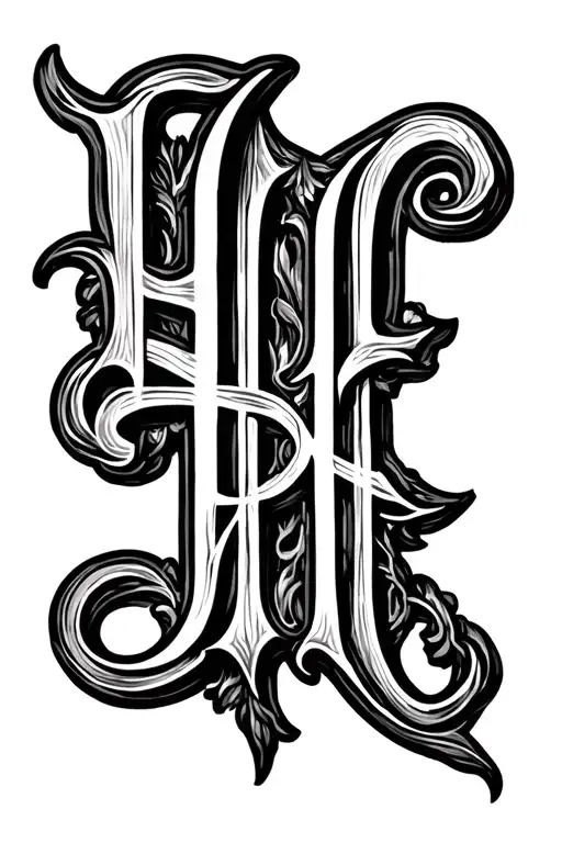 The Letters H O M I E T O S Set Into Sections On The Forarm In Old English Font