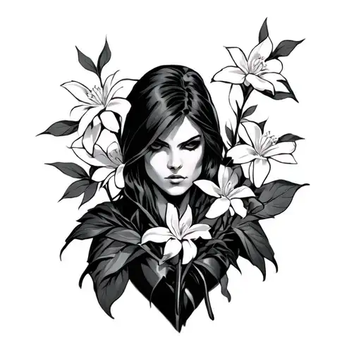 Rogue From Xmen Holding A Jasmine Flowers