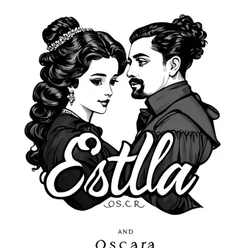 Oscar And Estela Name Written