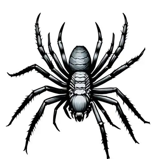 Cybersigilism Spiders Lower Back Tattoo Design