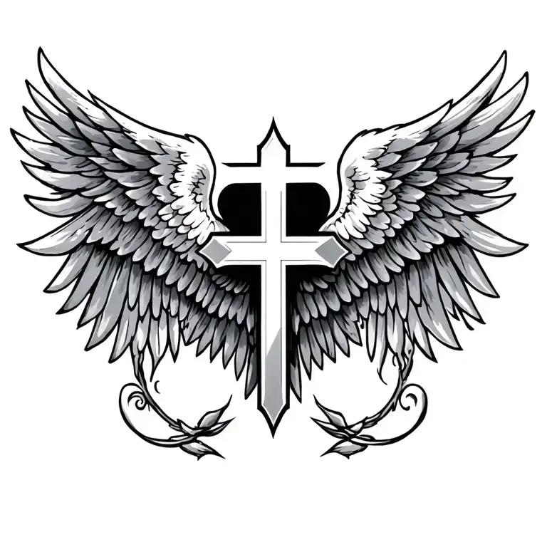 Cross With Wings