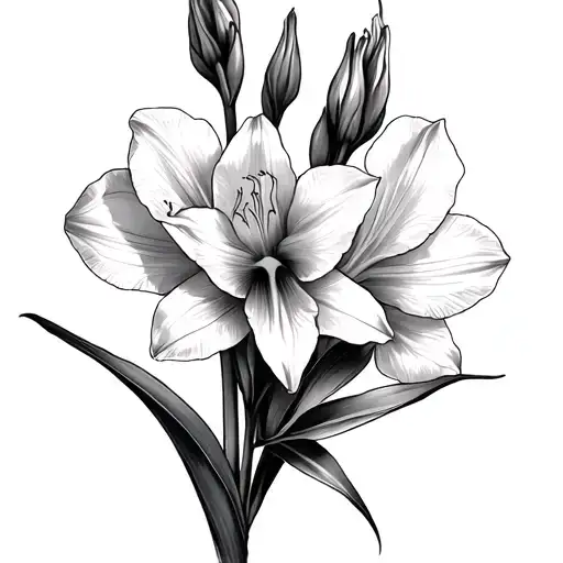 Gladiolus And Narcissus