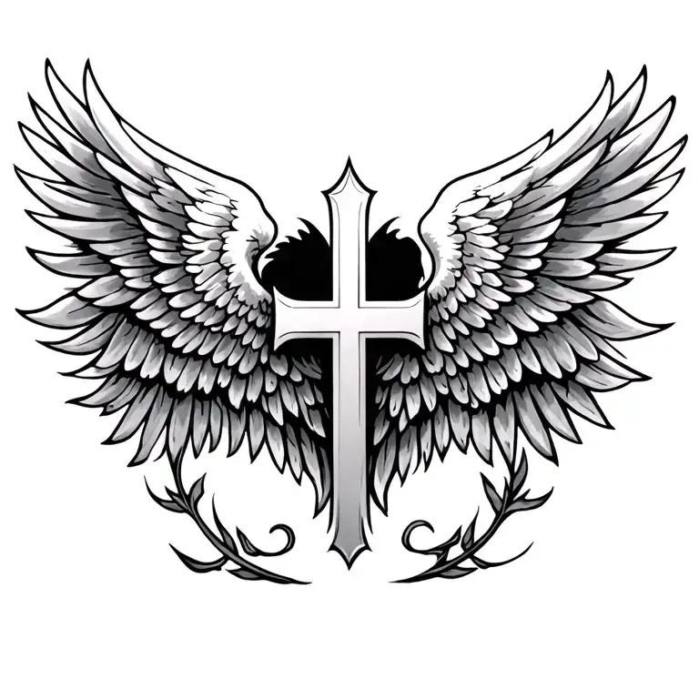 Cross With Wings
