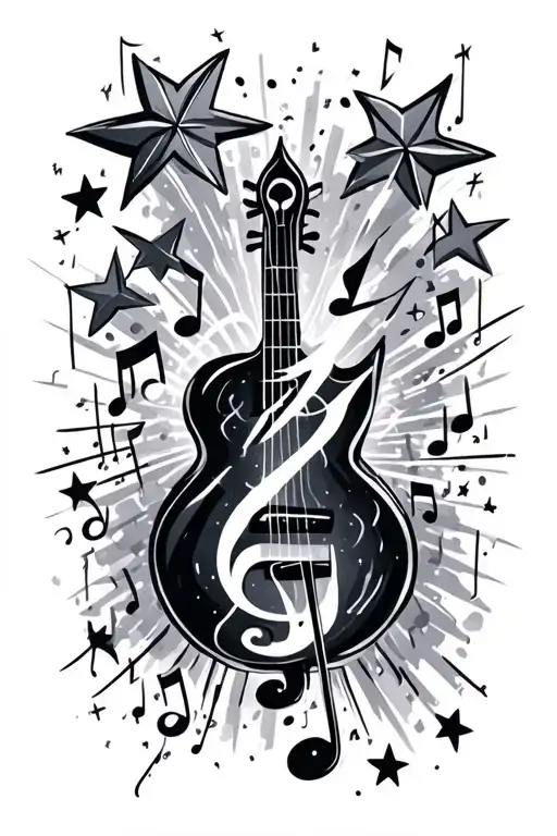 Lightening Music Notes Stars