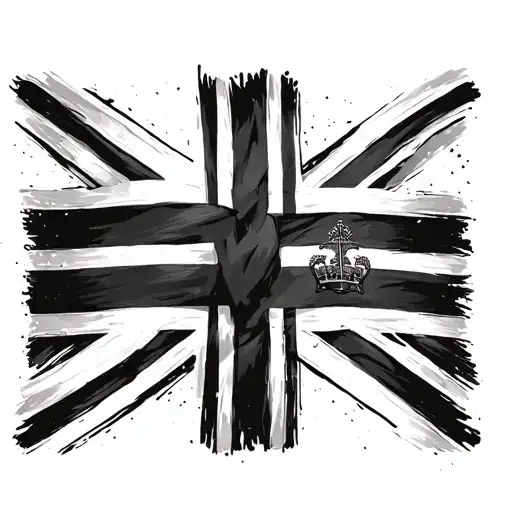 Union Jack Flag And Saint Georges Flag