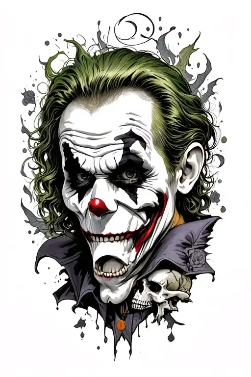 Joker And Skulls Surrounded