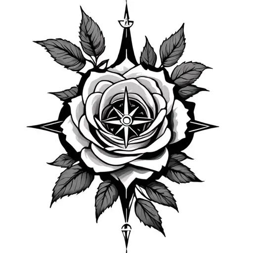 Rose Compass For Finger