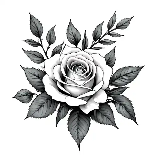 Olive Branch With Roses