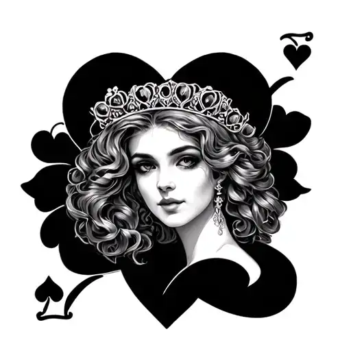 Queen Of Hearts Beautiful Woman