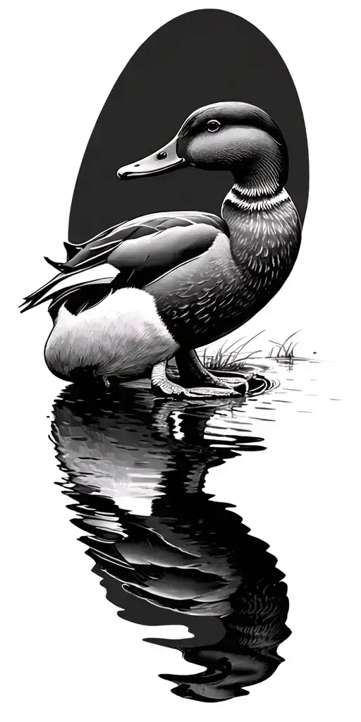 Mallard Ducks And White Tail Buck