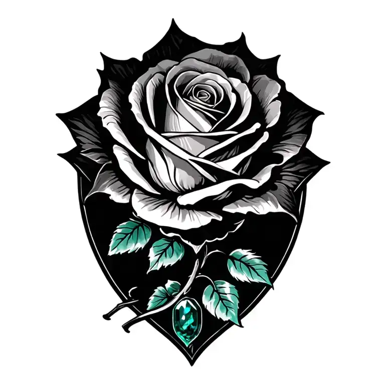 Rose With Jade Press Name And Disney Symbols