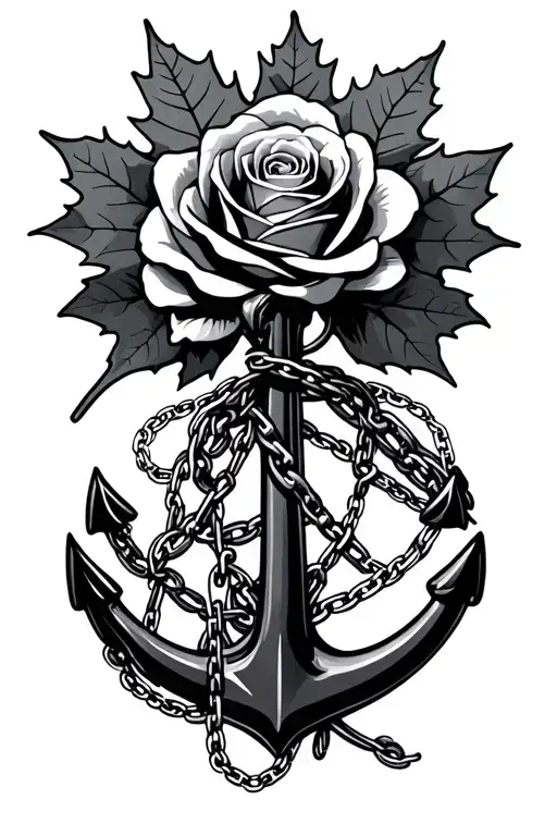Maple Leaf Addition Anchor On Chain Roses