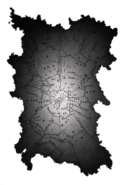 Albania Map And Coordinate Forearm
