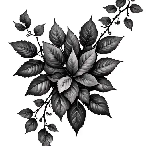 Leaves On A Vine Across Chest