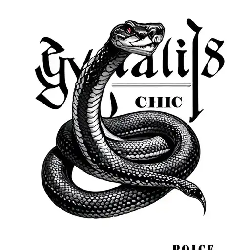 Word Gyalis In Chic Police With A Snake