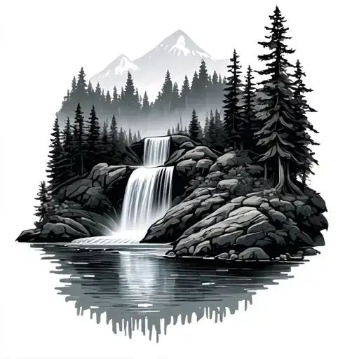 Waterfall In Forrest