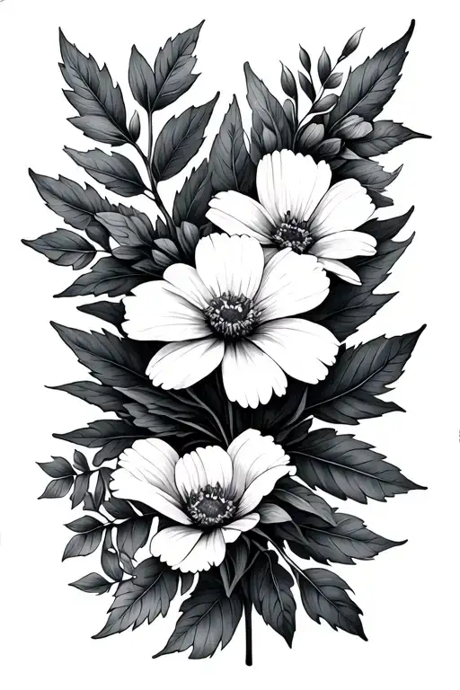 Wildflower Sleeve With Leaves