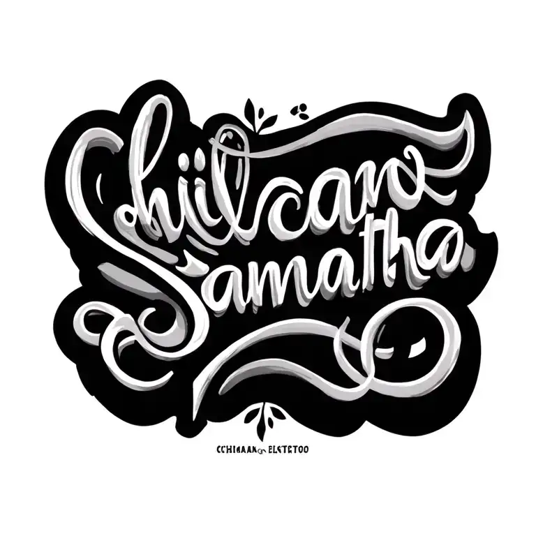 Chicano Lettering Samantha