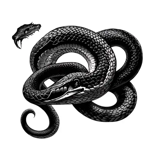 Ouroboros Black Snake