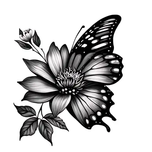 Flower And Butterfly