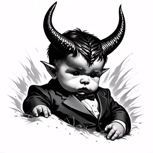 Baby Devil Wears A Suit
