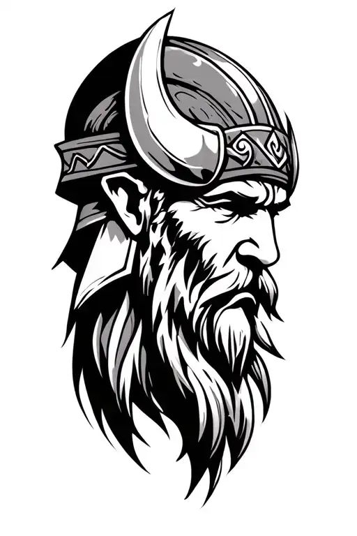 Viking Head Side View