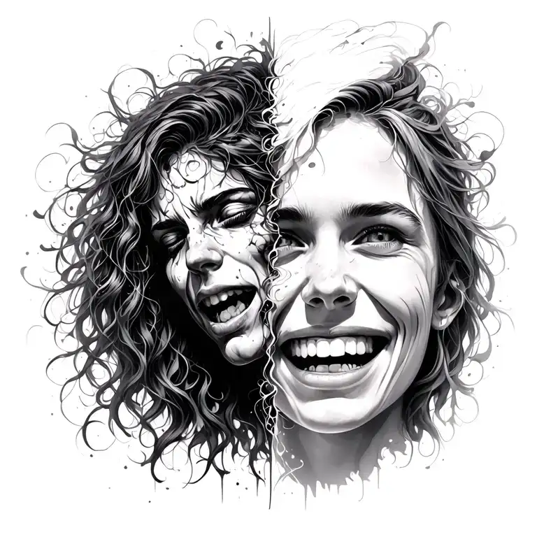 Despair Plus Suicidal On One Side And Euphoria And Happiness On The Other Side