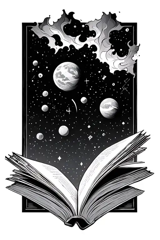 Open Book With Space Coming Out Of The Top