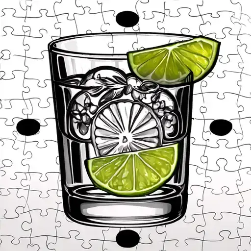 Jigsaw Puzzle Of Tequila Shot Glass Lime