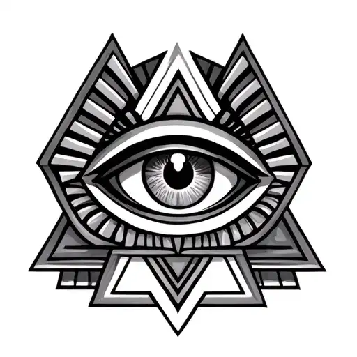 Eye Of Ra Inside A Triangle