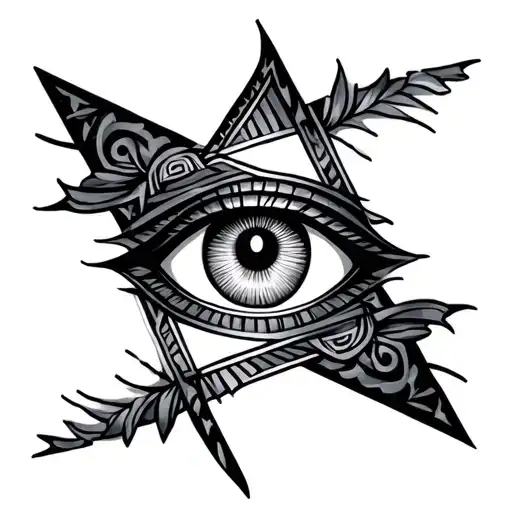 Eye Of Ra Inside A Triangle