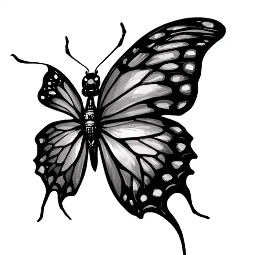 Y2k Metallic Spider Style Butterfly