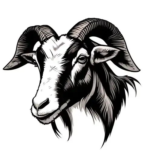 Goat Head Facing Forward