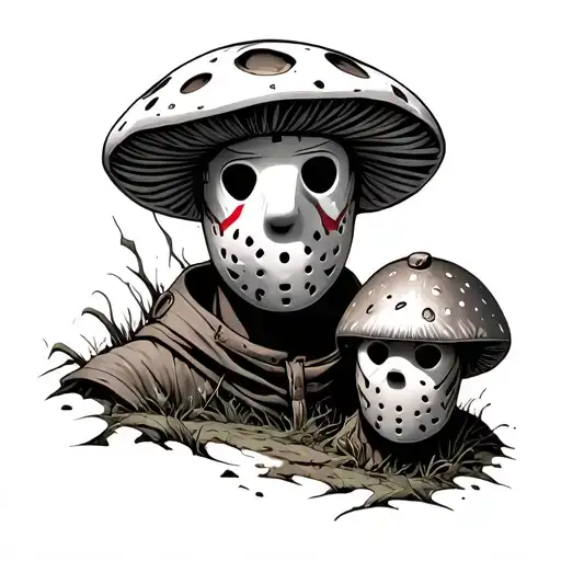 Jason Voorhees With His Head As A Mushroom