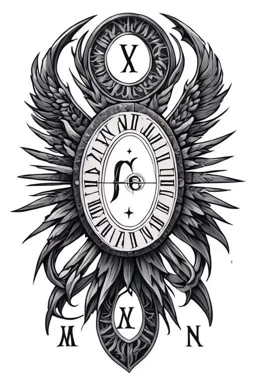 Roman Numerals Integrated Astrological Sign
