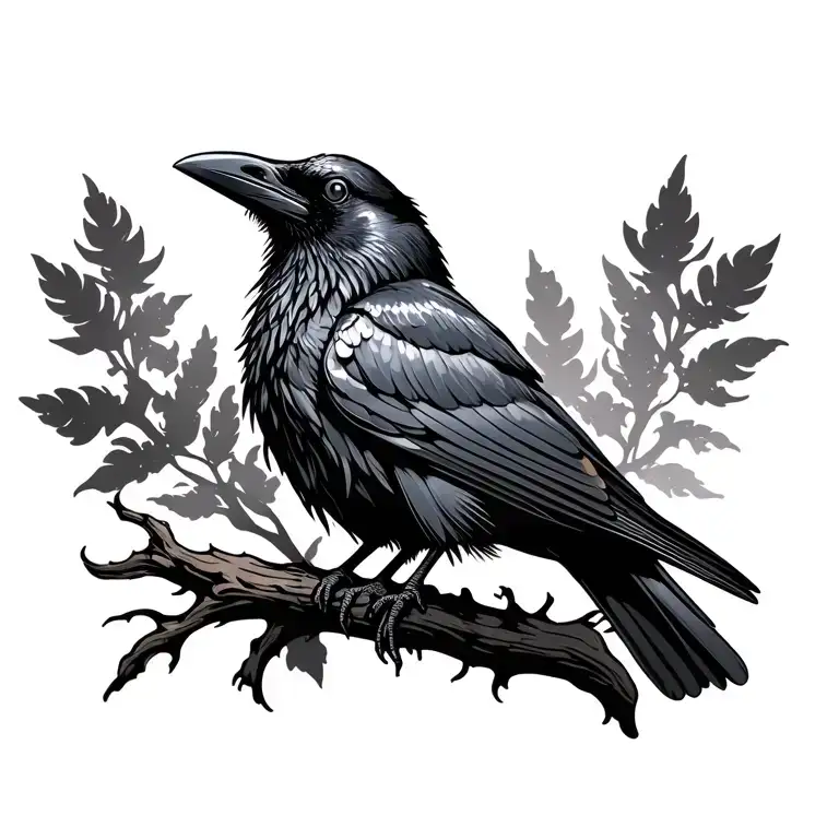 Raven Perched