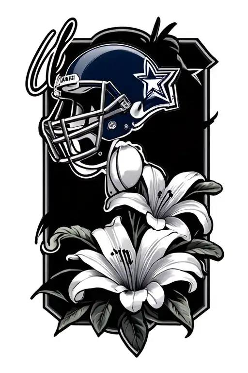 Nfl Cowboys Tattoo With Lily For Women