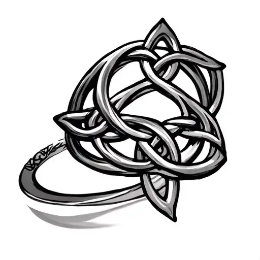 Circle Celtic Knot In A Ring
