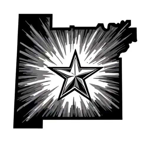 An Outline Of Utah State With A Tiny Star In The Middle