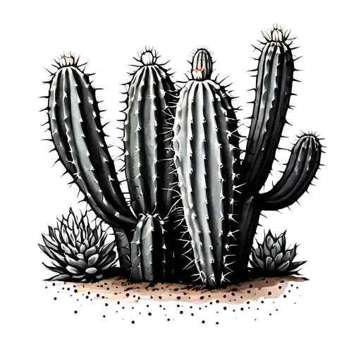 Cactus Tattoo Friendship