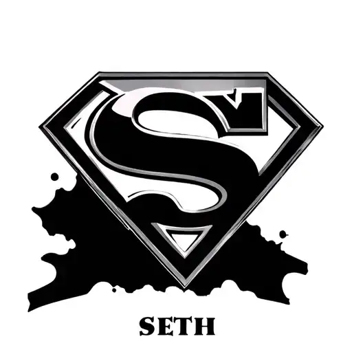 The Name Seth Using The Superman S Symbol