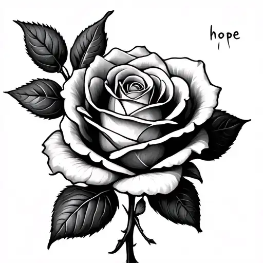 I Want To Incursive To Say Hope And Then Under It Hold On Pain Ends With A Rose Woven In Between It